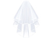 Pentru păr Voal de mireasă dublu alb 80 cm cu garnitură