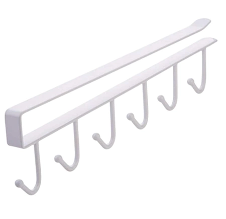 Cârlige 6pcs sub dulap suport ustensile de bucătărie rack