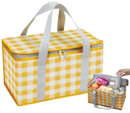 LUNCH BOX sac de depozitare termică a alimentelor în carouri mare