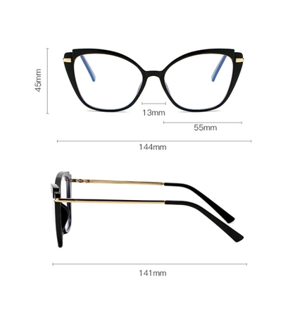 Ochelari eleganti negri cu antireflex