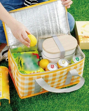 LUNCH BOX sac de depozitare termică a alimentelor în carouri mare