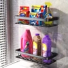 Raft bucatarie baie 30 cm negru, agatat, set 2 buc