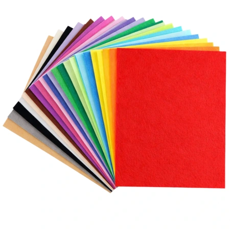 Foi decorative din fetru 30x30cm, set de 20 de bucăți, amestec de culori