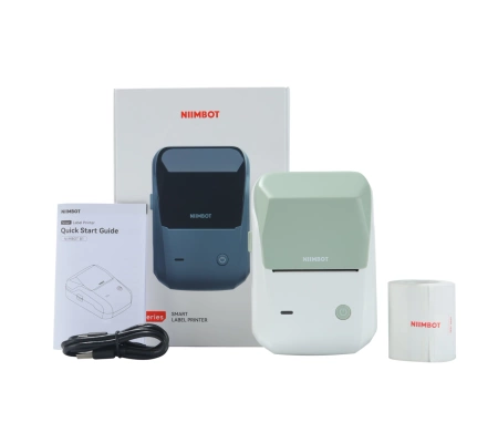 Autocolante pentru imprimantă termică Bluetooth NIIMBOT B1 Verde și alb Nou + rolă