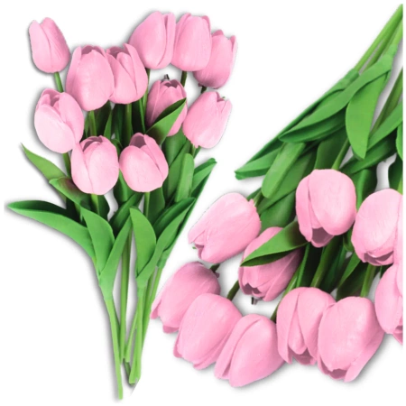 Buchet lalele artificiale 10buc flori decorative roz