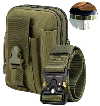 Geantă militară de supraviețuire + set centură tactică