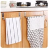 Hangers 2pc pentru bucătărie dulap baie ușă prosop feroviar argint