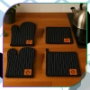 Set dublu manusi de cuptor si suport de oala