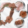 Coroană Bentita Flori Trandafiri Maro Stil Boho