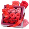 Sapun decorativ parfumat trandafiri rosii 9 buc. set cadou