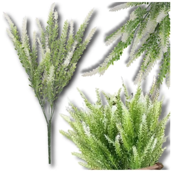 Flori artificiale albe 12 buchet decorativ lavandă