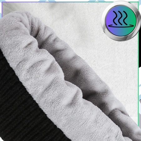 Căciulă neagră, de iarnă, casual, izolată, pentru femei, pentru bărbați, călduroasă