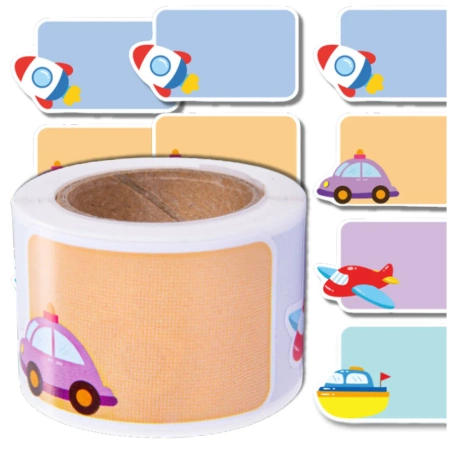 Autocolante etichete etichetă colorată pe rolă 100 buc pentru copii DIY