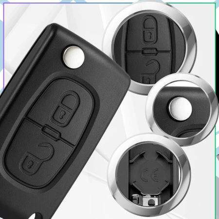 Husa cheie auto pentru telecomanda Peugeot 207 307 308 407 607