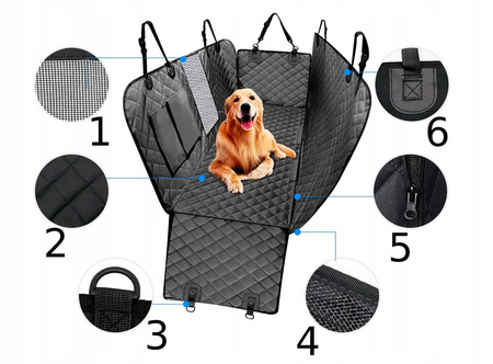 Husa scaun auto XXL, covoraș pentru câini pentru bancheta din spate