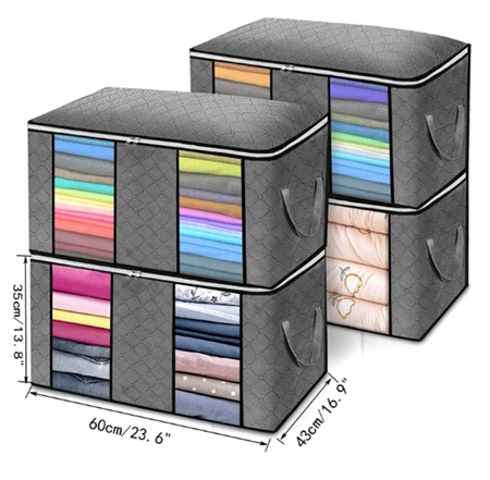 Organizator solid, geantă mare de garderobă pentru pături, lenjerie de pat, haine