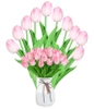 Buchet artificial de lalele roz 10pcs flori decorative