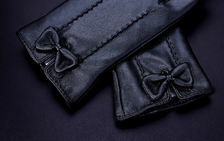 Manusi de dama piele touch, negre, elegante, calduroase