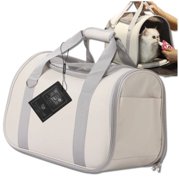 BAD&BAGS transport bej pentru geanta auto pentru caini mici