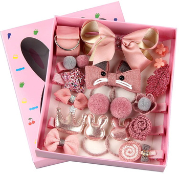 Un set de agrafe de par pentru o fetita copil, 18 buc