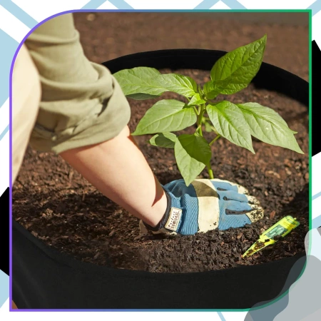 SAC mare de plantare ghiveci rotund 90 x 30 cm