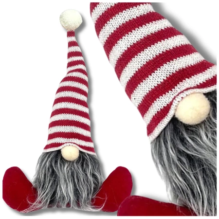 Spiriduș de Crăciun Moș Crăciun 28 cm stând pitic roșu