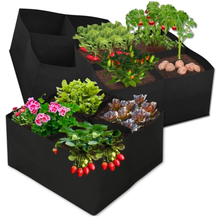 Set saci mare de 2 saci ghiveci pentru plantare legume 60x60x30 cm