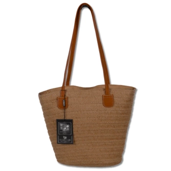 Geantă de umăr din paie pentru plajă de vară BAD&BAGS mare