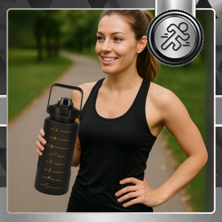 Sticla de 2000 ml, sticla de apa sport TRESSARI PC FREE BPA, solida