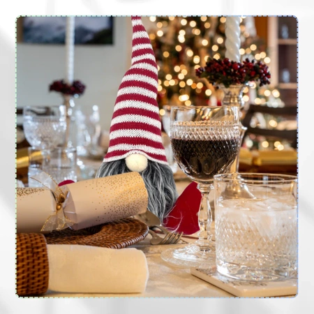 Spiriduș de Crăciun Moș Crăciun 28 cm stând pitic roșu