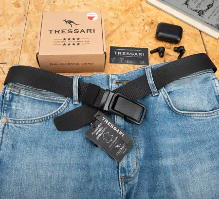 TRESSARI centura cu chingi catarama automata neagra tactica