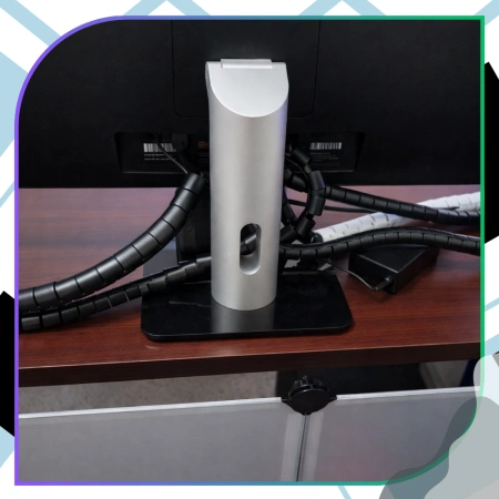 Husă de cablu spiralată 5m, organizator negru pentru cabluri și fire