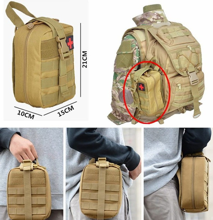 Trusa de prim ajutor MOLLE husă militară tactică de urgență