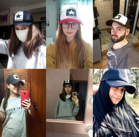 Șapcă din neopren cu vârf din plasă stea