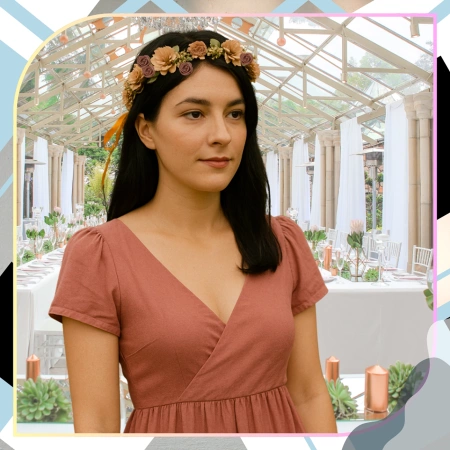 Maro Bentita Coroana Flori Trandafiri Stil Boho