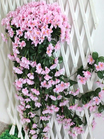 1 buc Hanging artificiale iederă alpinism flori decorative pentru balcon
