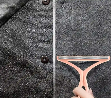 Aparat de ras manual pentru pulovere, haine, perie roz