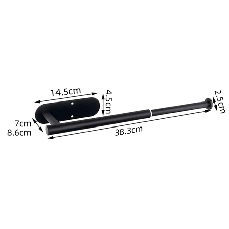 Suport telescopic autoadeziv negru