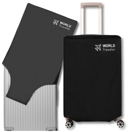 Husa de protectie pentru valiza de voiaj pentru bagaje neagra