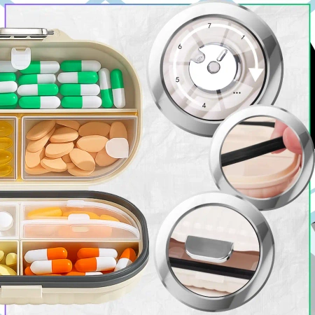 Cutie organizatoare elegantă pentru medicamente, crem, mini