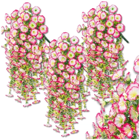 Agățat flori decorative bindweed artificial 3buc ghirlandă roz