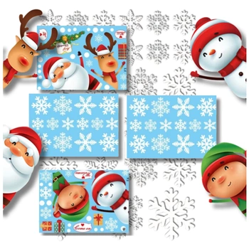 Set de 4 foi de fulgi de nea de Craciun autocolante de Craciun