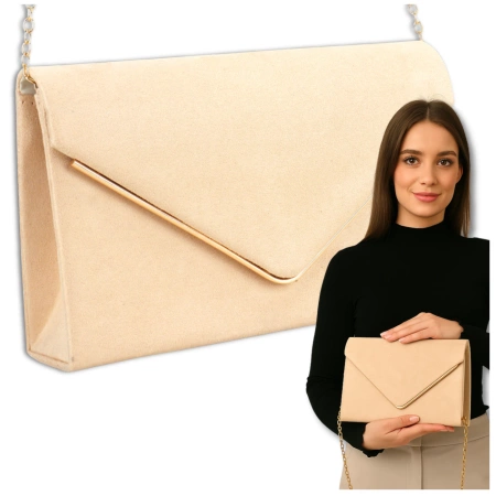 Geantă de umăr elegantă de seară pentru femei din piele întoarsă