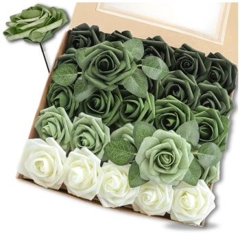 Set buchet trandafiri 25buc trandafiri artificiali decorativi colorati