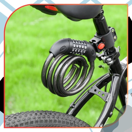 Lacăt pentru bicicletă cu cod PADLOCK protecție cablu