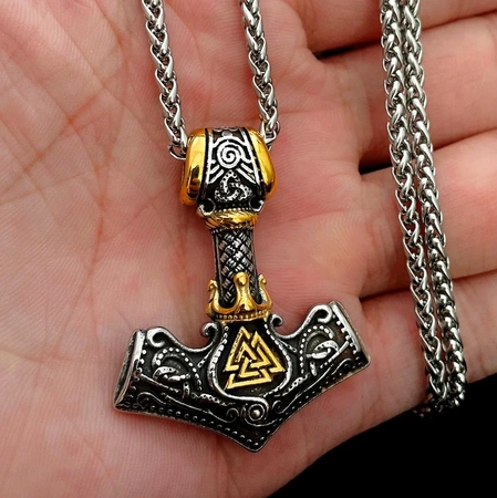 Colier bărbătesc Hammer of THOR MJOLNIR, oțel