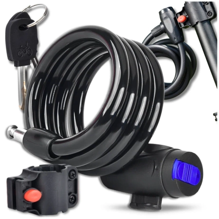 Broasca bicicletei cu protectie cablu PADLOCK cu cheie