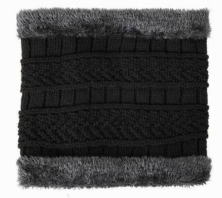 Set barbati: palarie + tunel izolat, negru
