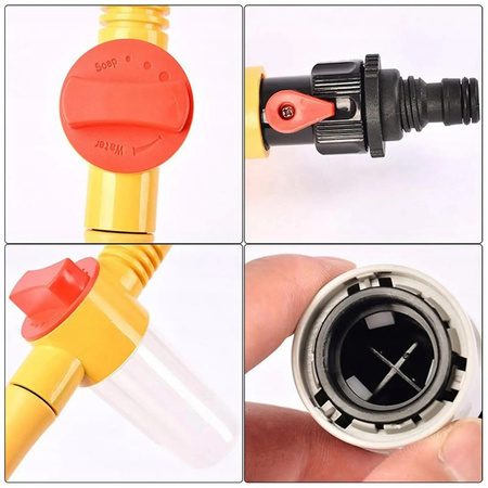 Mașină de spălat perie, rotativă cu dozator de lichid și furtun de 5m