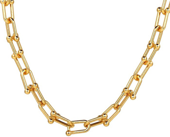 Colier de damă punk cu lanț de aur